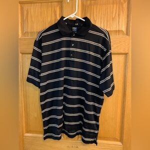 Nordstrom Callaway Golf Black Stripe Pattern Athletic Polo Men XL